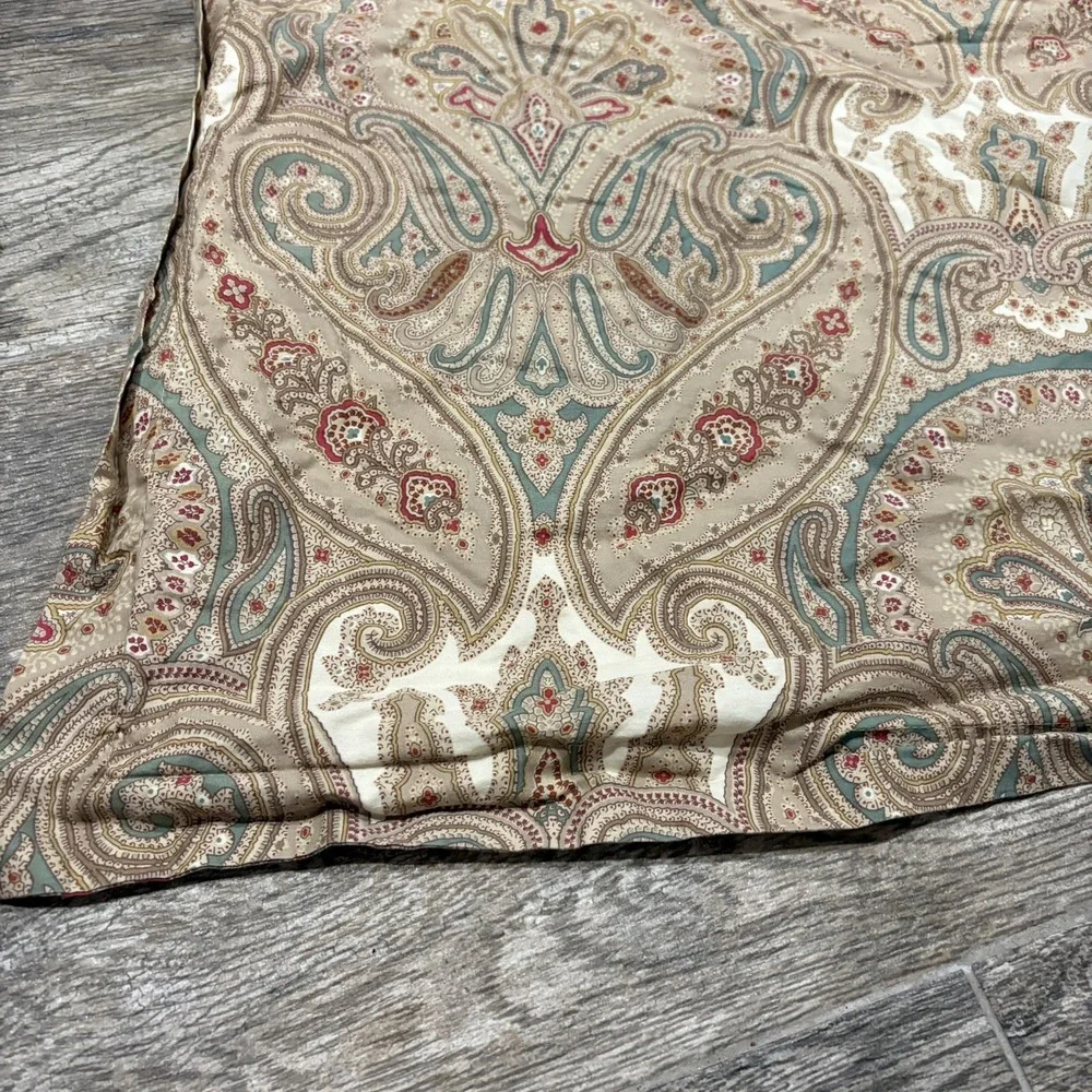 Vtg Lauren Ralph Lauren Boho Paisley King Size Pillow Sham